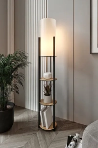 Radiante Yuvarlak Raflı Lambader